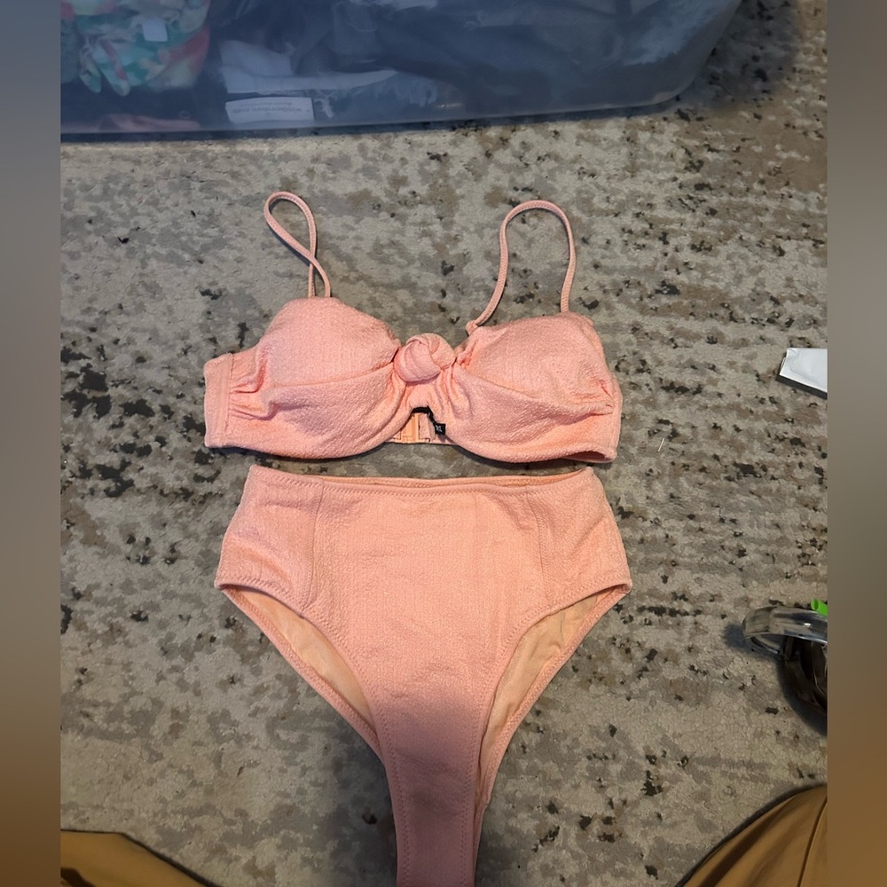 Triangle, Pink Swimsuit